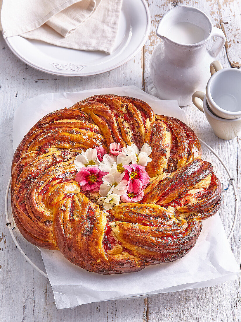 Chocolate strudel bread