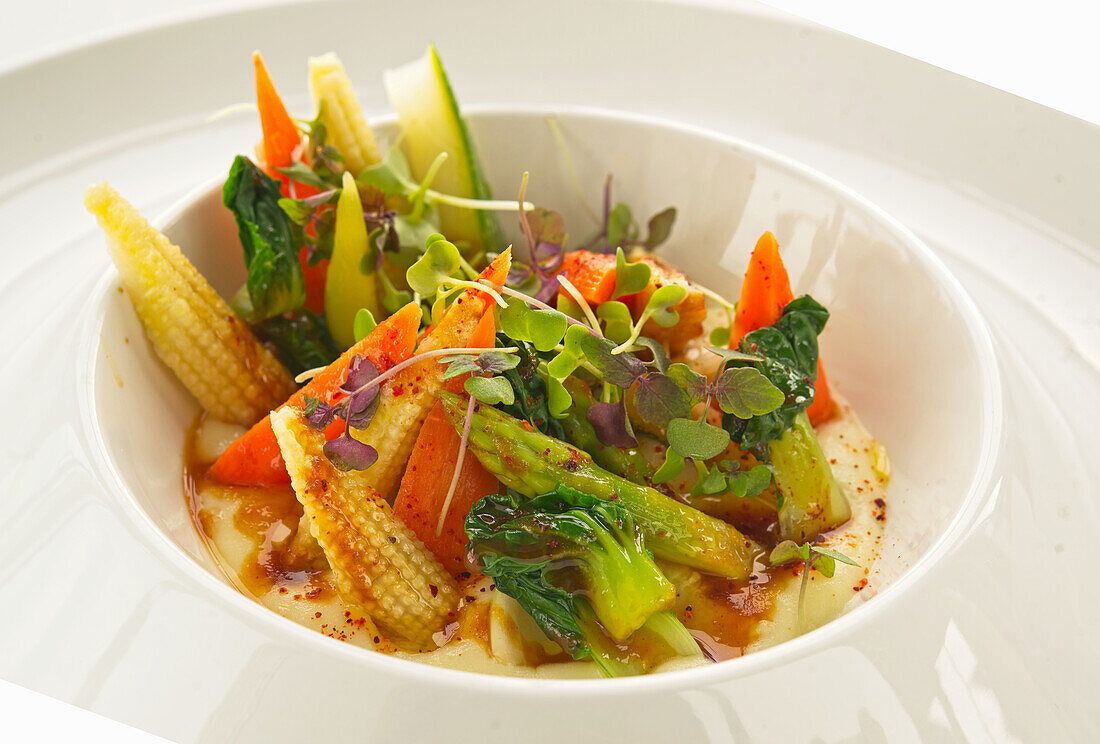 Stir fried vegetables with teriyaki sauce