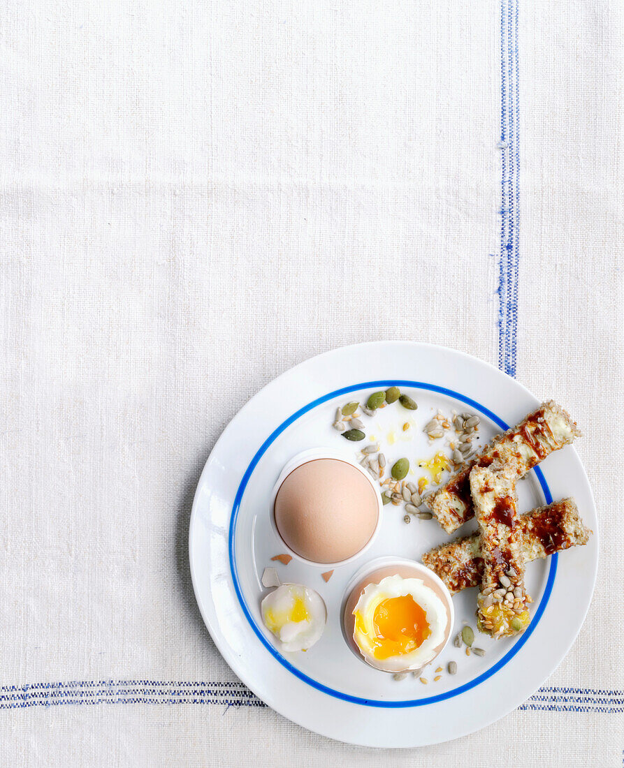 Dippy egg with Marmite toast sticks