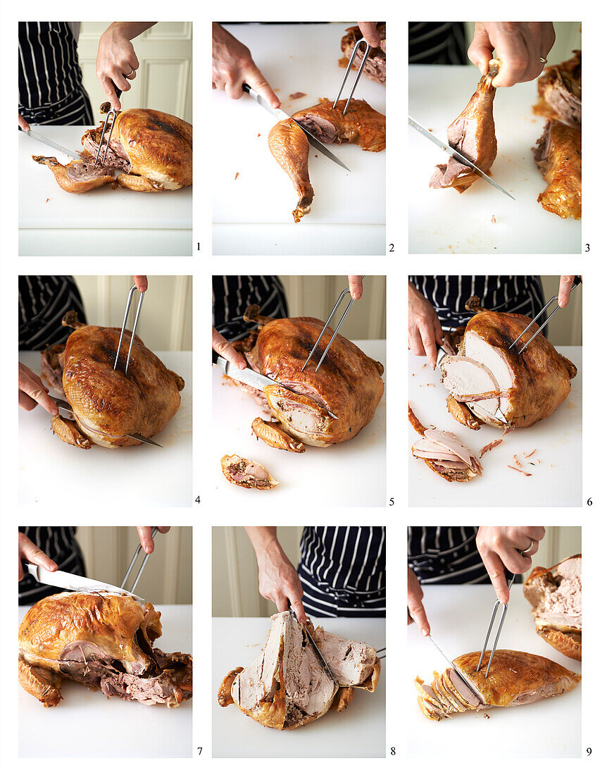 Carving Roast turkey