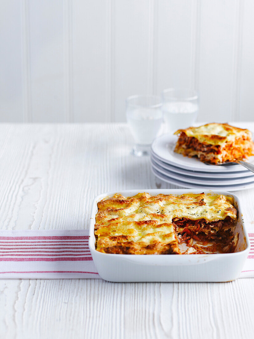 Ricotta lasagne with root vegetables