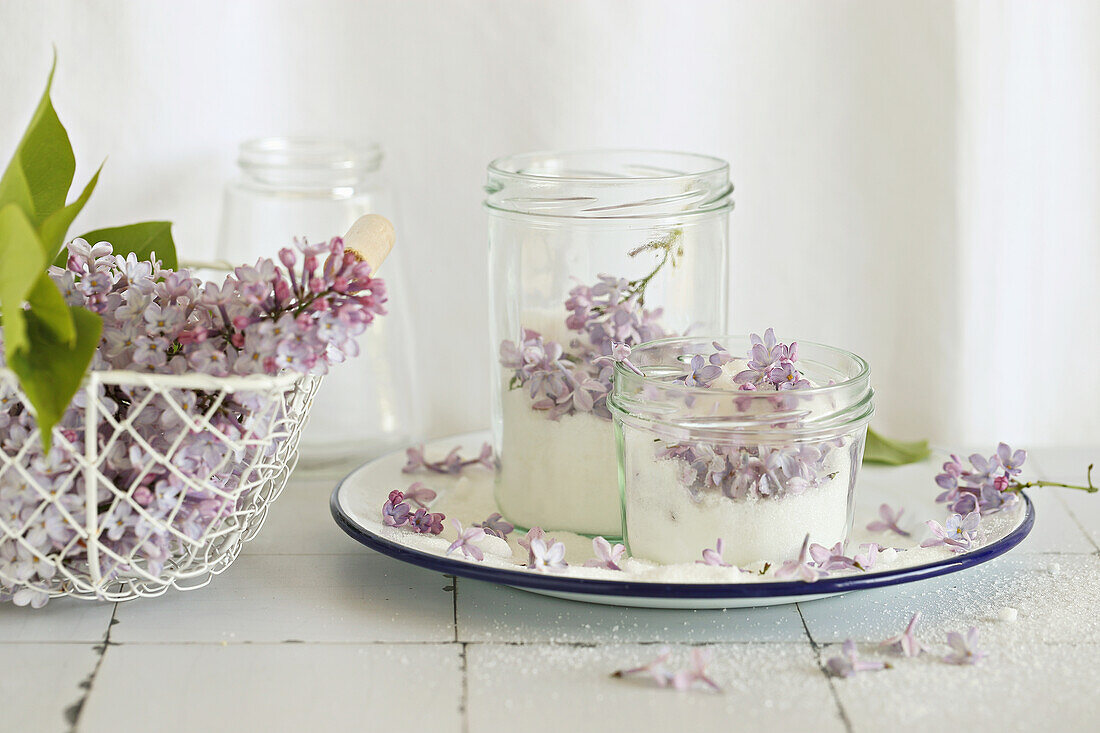 Homemade lilac sugar