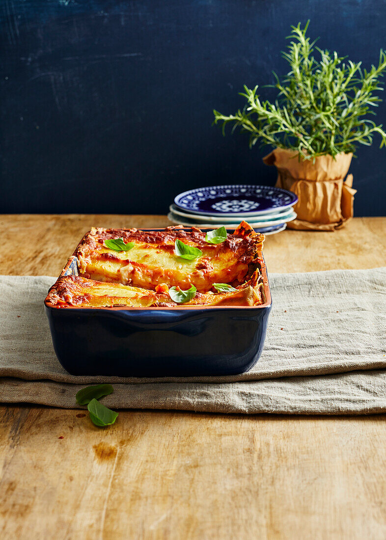 Smoked cheese lasagne