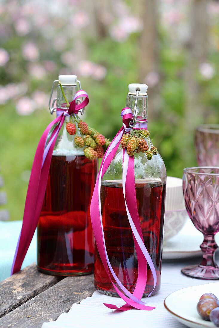 Homemade blackberry syrup