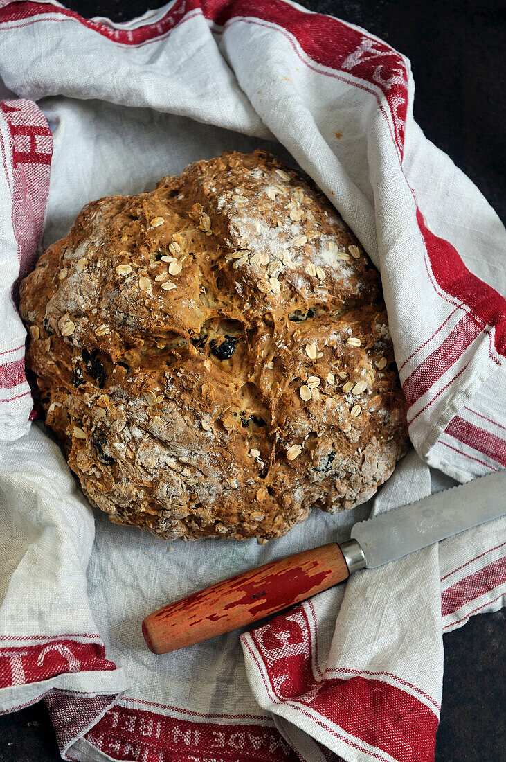 A loaf of rustic country bread