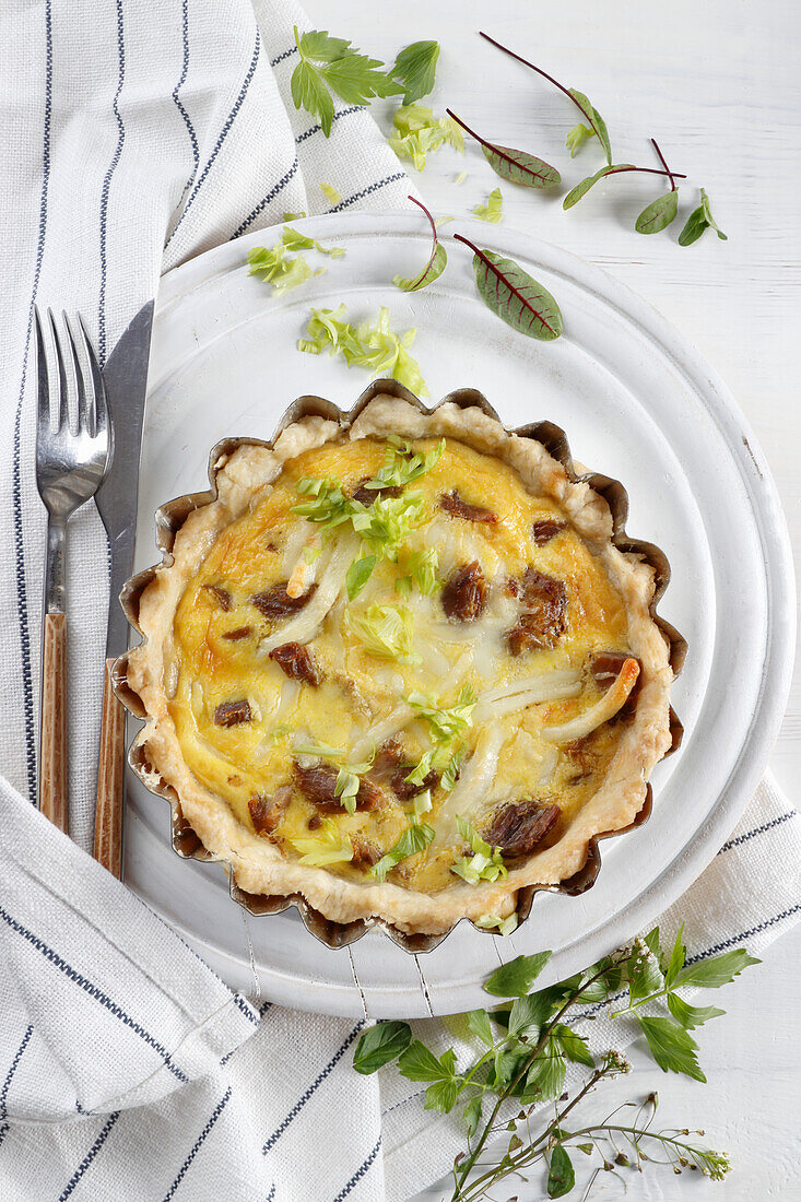 Quiche with beef