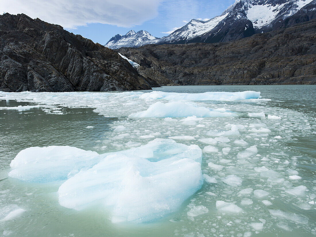 Südliches patagonisches Eisfeld; Torres Del Paine, Magallanes und Antartica Chilena Region, Chile