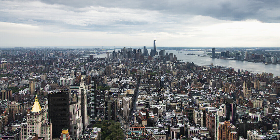 View From The Top Of The Empire State Building; New York City, New York, United States Of America