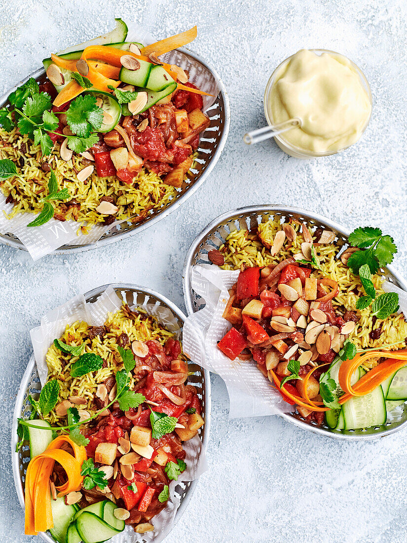 Spiced vegie biryani