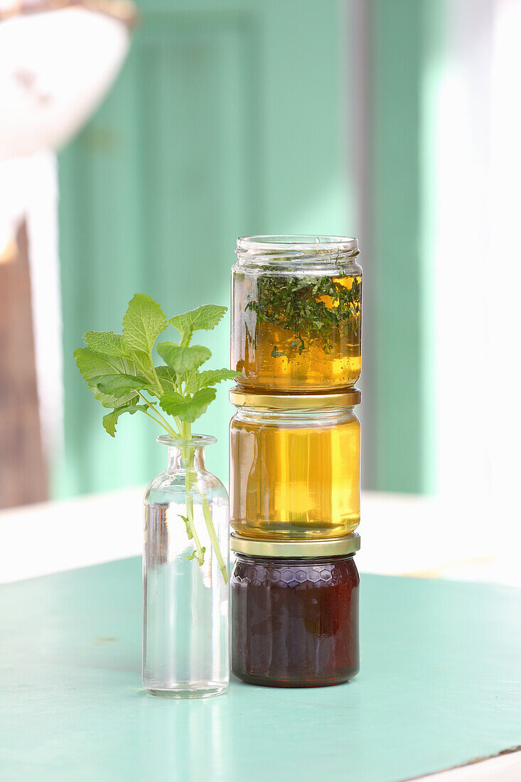 Lemon balm honey for coughs and shortness of breath