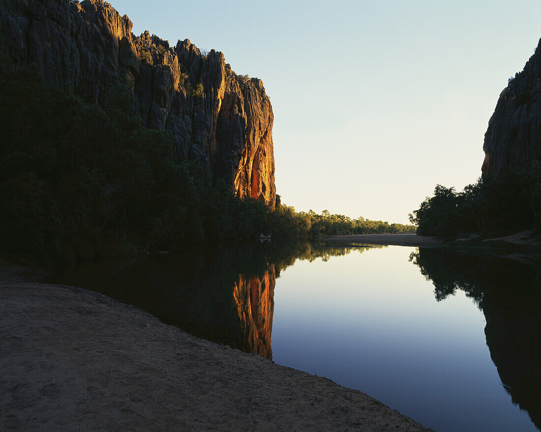 Ellery Creek Swimming Hole At Sunset; Northern Territory, Australia