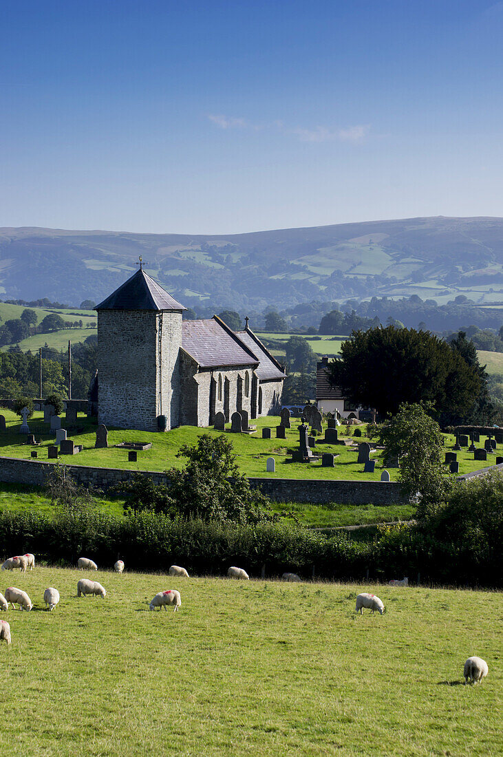 Llanddewircwm Village Church; Powys, Wales