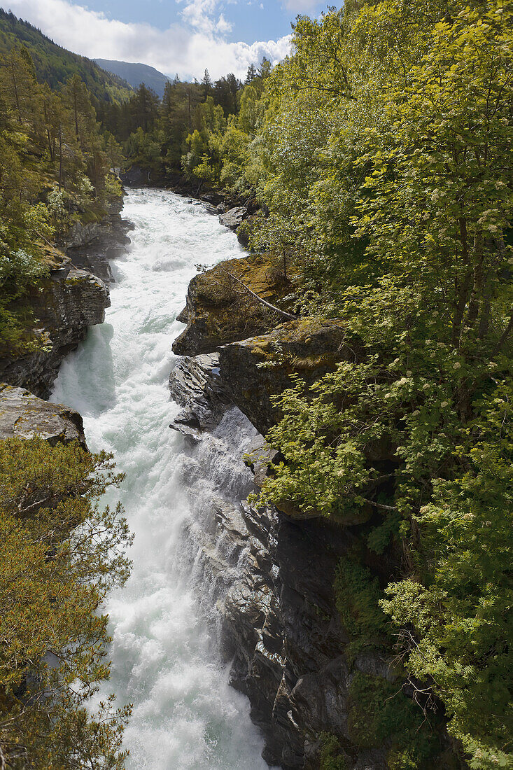 White Water Torrents At The Rauma Valley, Near Andalsnes; Rauma, Norway