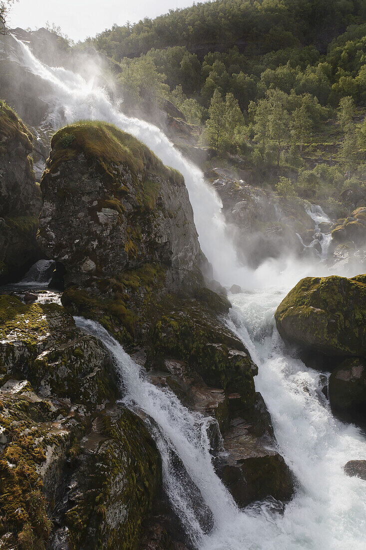 Waterfall, Near Olden; Olden, Sogn Og Fjordane, Norway
