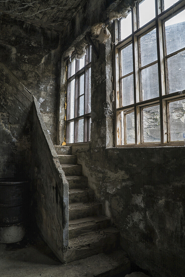 Inside The Old Abandoned Herring Factory; Djupavik, Iceland