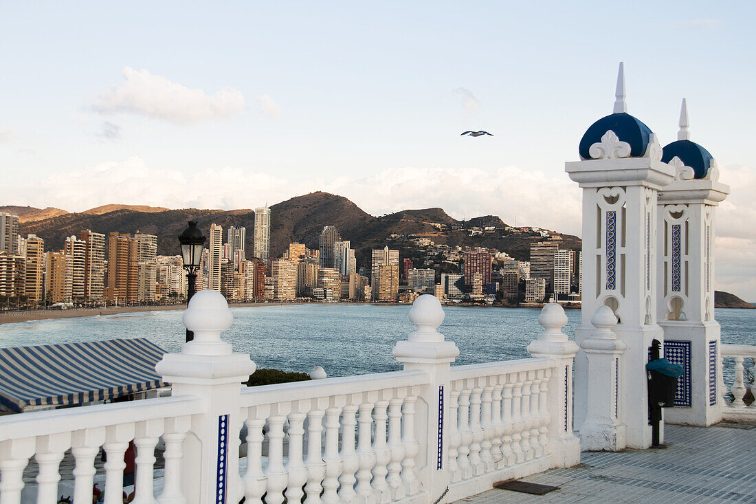 Buildings Along The Coastline; Benidorm, Spain