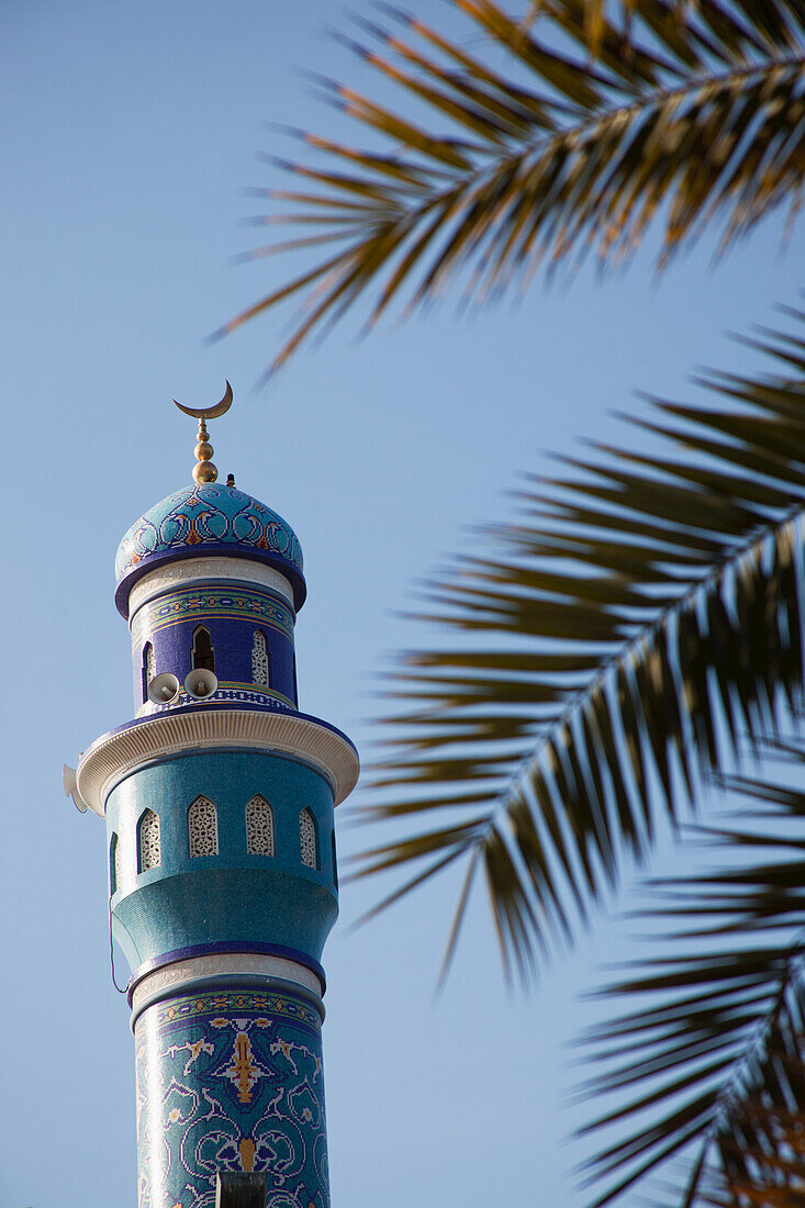 Minarett, Lawati-Moschee; Mutrah, Muscat, Oman