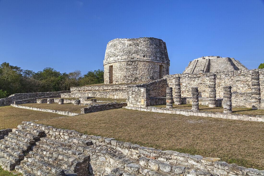 Round Temple, Mayapan Mayan Archaeological Site; Yucatan, Mexico