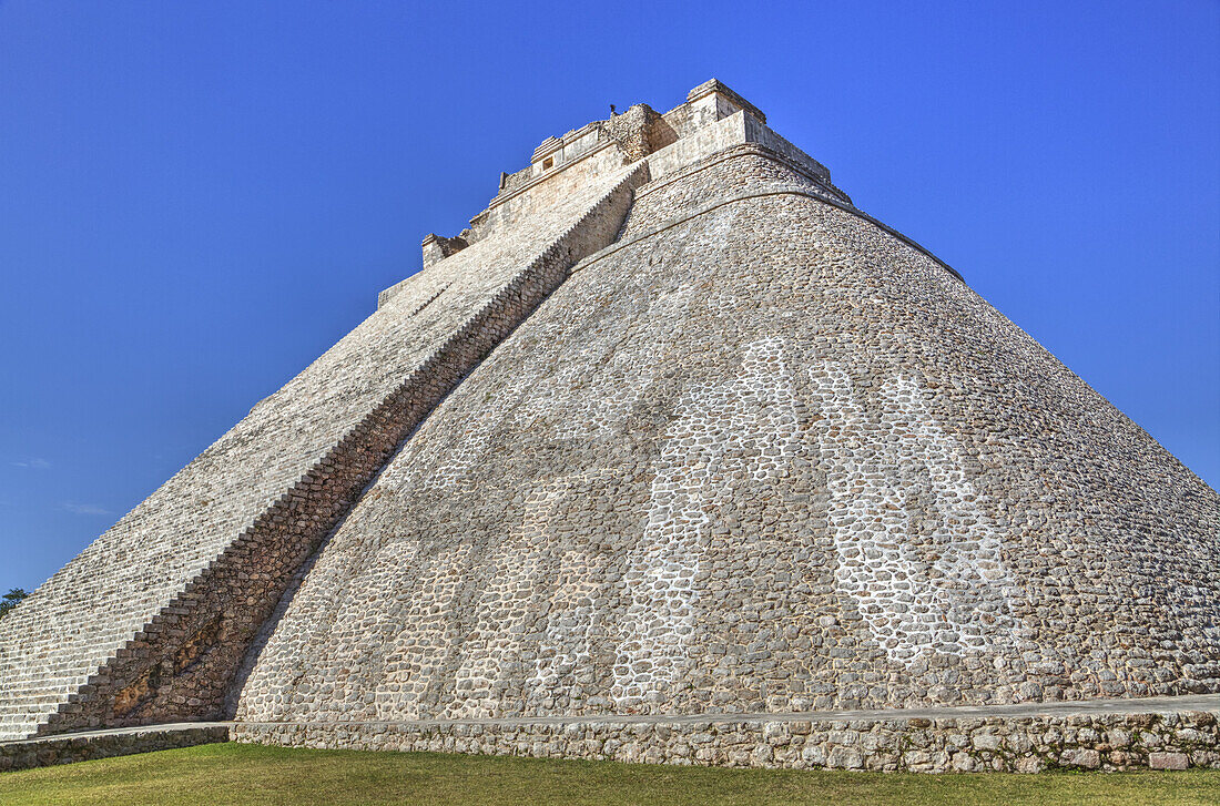 Pyramid Of The Magician, Uxmal Mayan Archaeological Site; Yucatan, Mexico