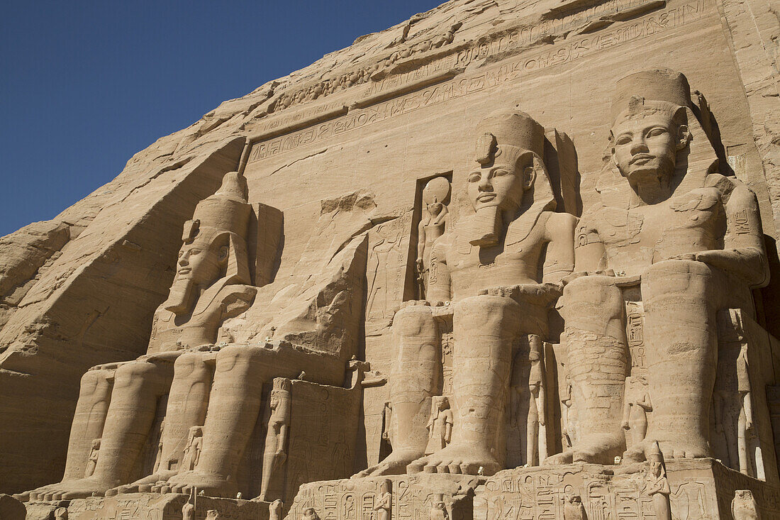 Colossi Of Ramses Ii, Sun Temple, Abu Simbel Temples; Egypt