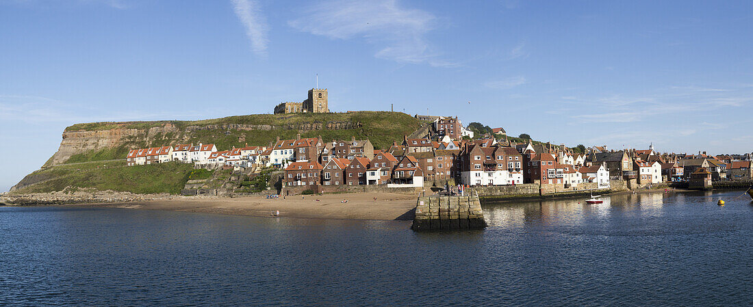 A Seaside Town And Small Harbour At The Mouth Of The River Esk; Whitby, Yorkshire, England