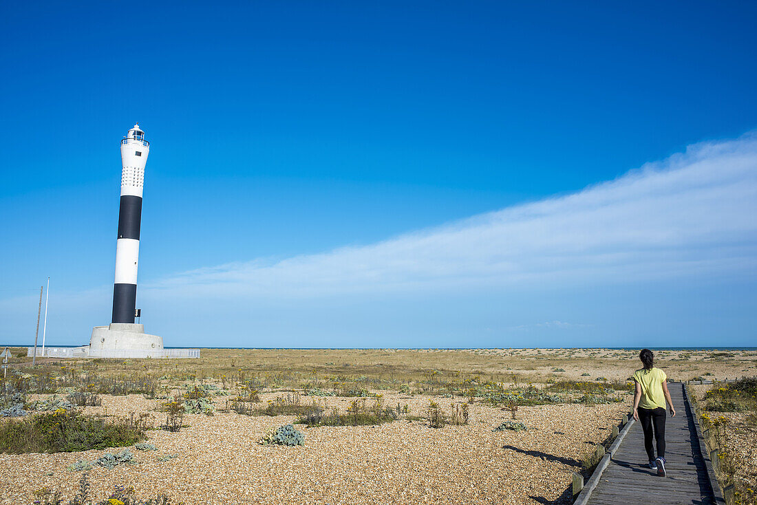 Dungeness-Leuchtturm; Dungeness, Kent, England