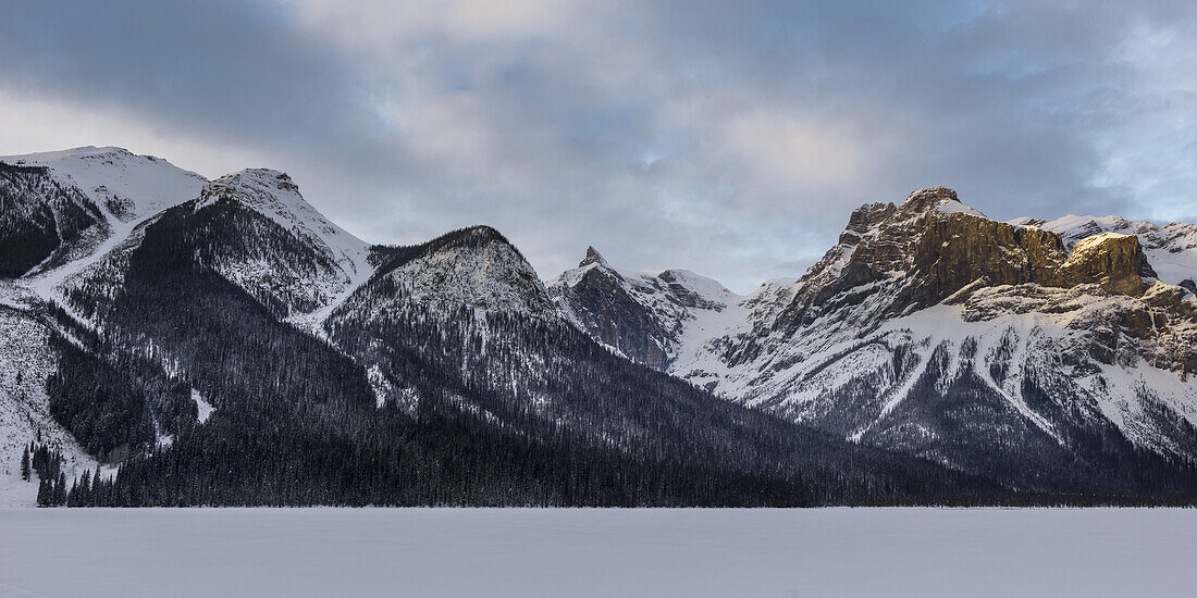 Frozen Emerald Lake In Yoho National Park; British Columbia, Canada