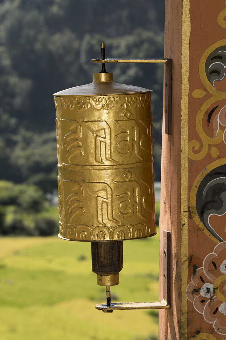 Goldene Gebetsmühle; Bhutan