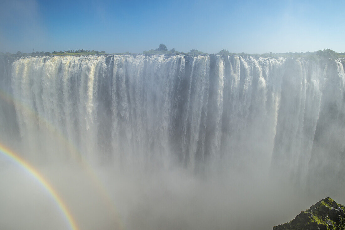 Victoria Falls With Rainbow; Zimbabwe