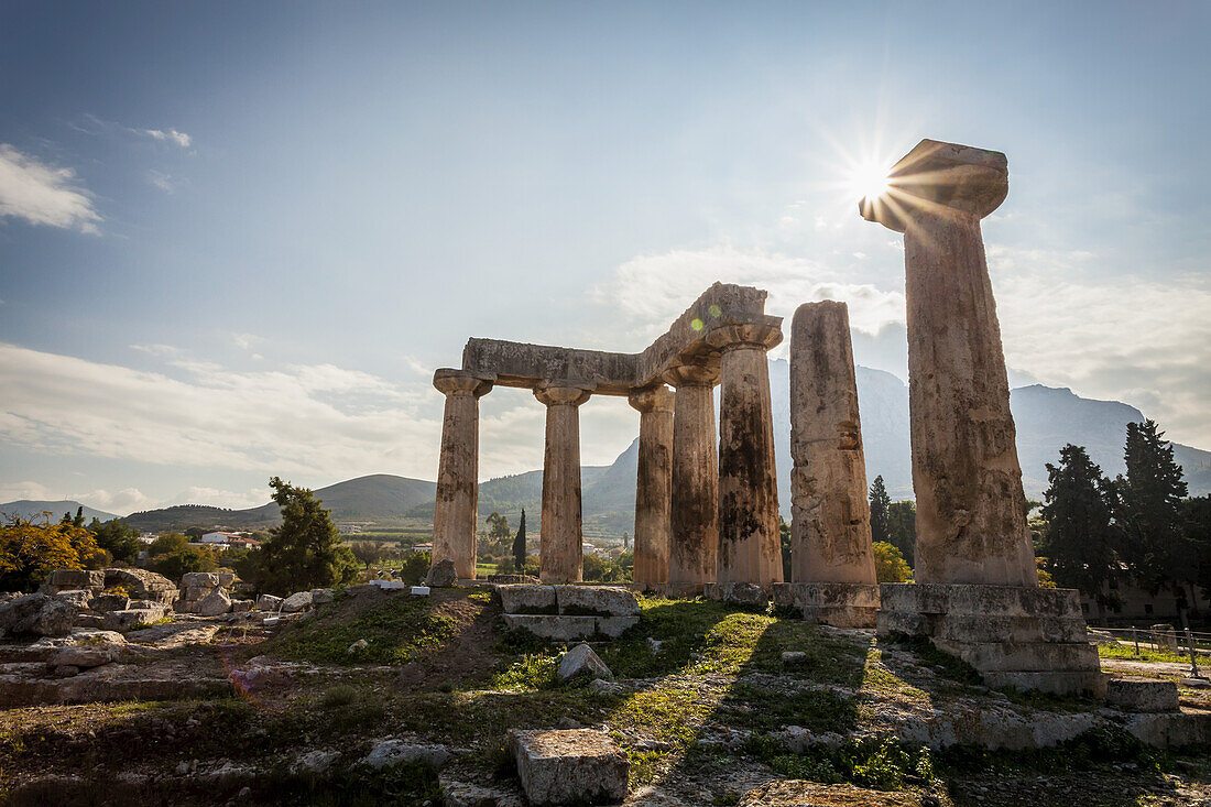 Apollo-Tempel; Korinth, Griechenland