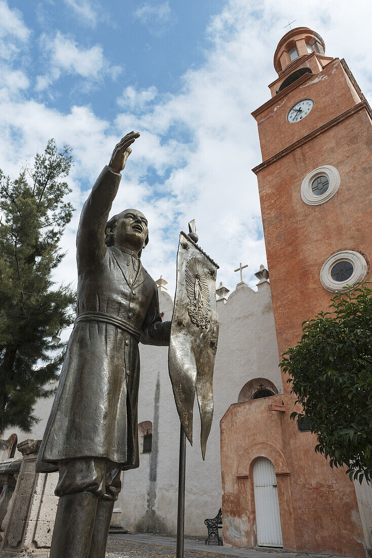 Statue And Sistine Chapel Of Mexico; Guanajuato, Mexico