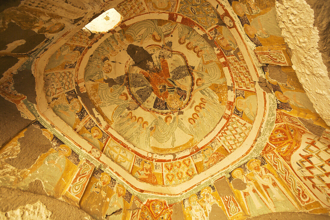 Fresko an der Decke der Agacalti Kilise (Kirche unter dem Baum) im Ihlara-Tal; Kappadokien, Türkei