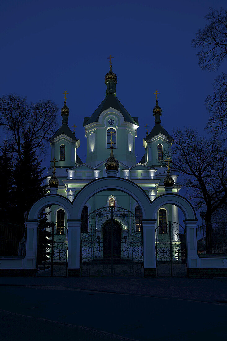 St. Simeon Kathedrale bei Nacht; Brest, Weißrussland