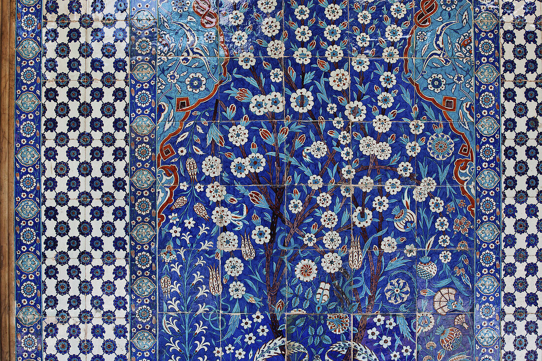 Colourful Tile Mosaic In A Mosque; Istanbul, Turkey