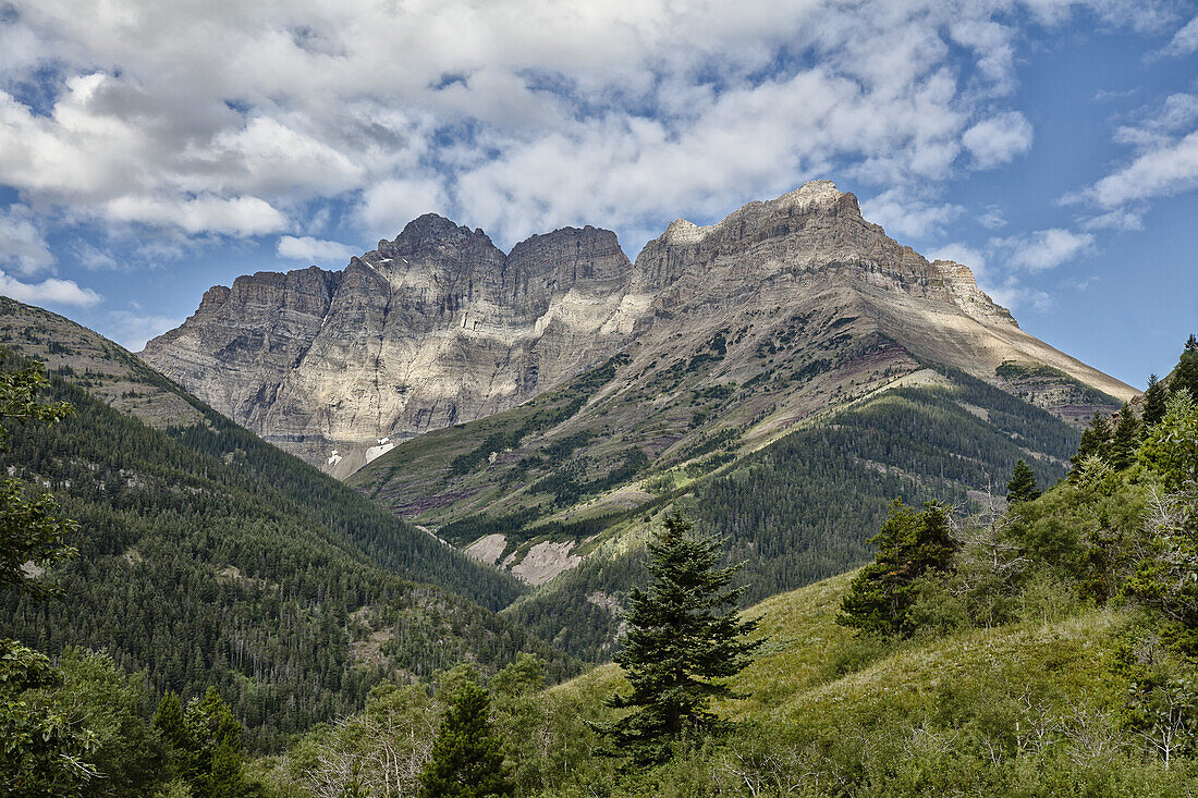 Scenic Mountain View Along The Red Rock Canyon Road, Waterton Lakes National Park; Alberta, Canada