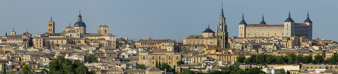 Panorama der Stadt Toledo; Toledo, Kastilien-La Mancha, Spanien