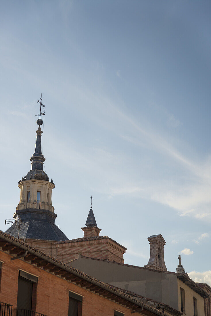 Church Building In Historical Downtown Alcala De Henares, A Historical And Charming City Near To Madrid; Alcala De Henares, Spain