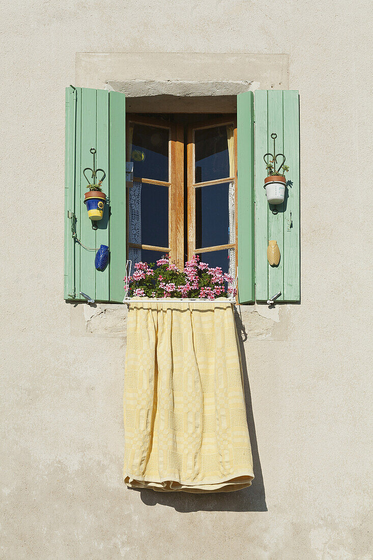 Window With Green Shutters; Provence, France