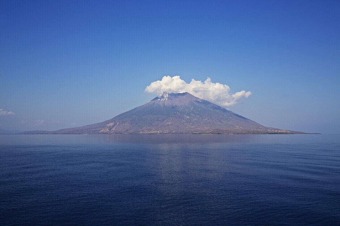 Offshore Volcano Emerging From The Sea At Kawula Bay