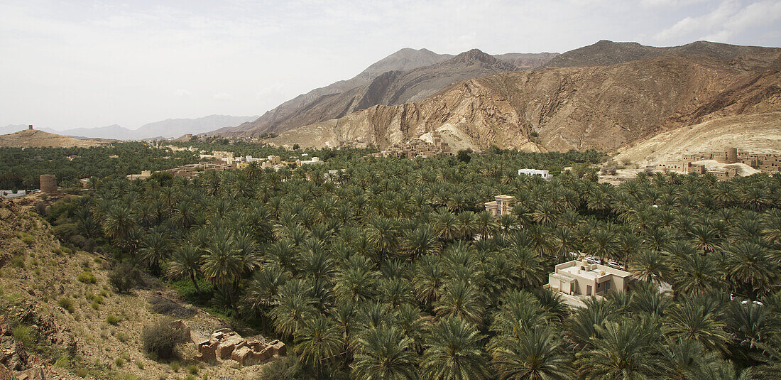 Traditional Village Perched In The Jabal Akhdar Mountains