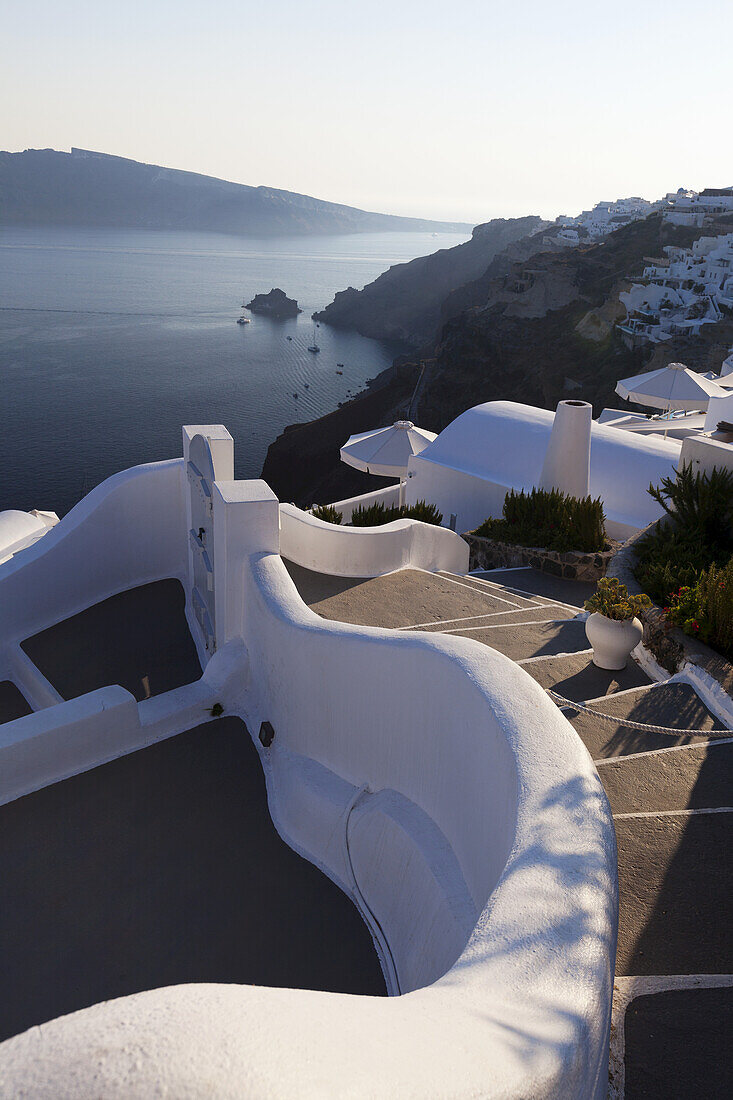 Steps And White Walls; Fira, Santorini, Greece