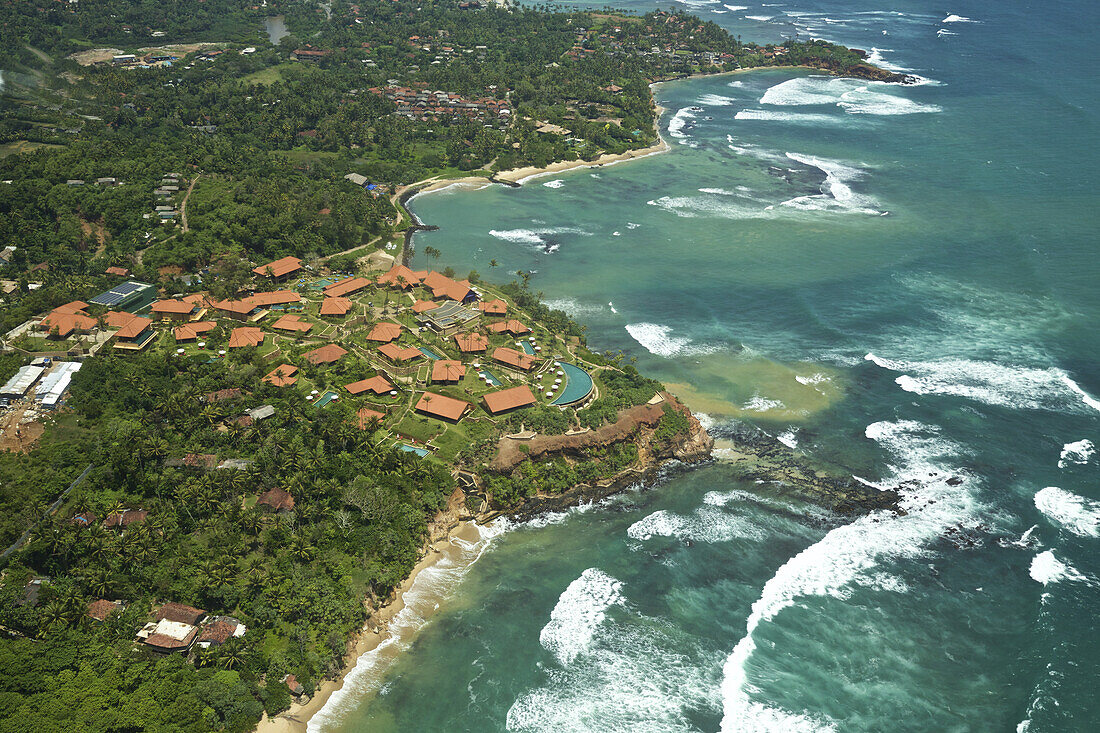 Aerial View Of Cape Weligama Resort And Coastline, South Sri Lanka