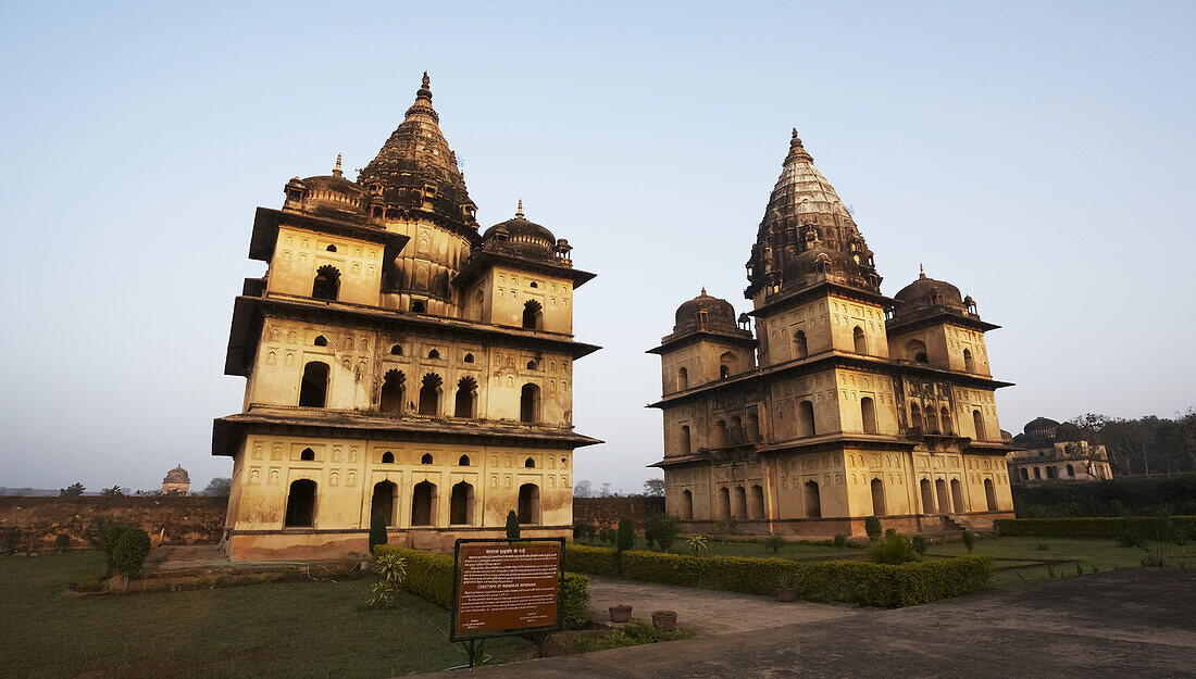 Ornate Ancient Cenotaphs Of The Bundela Rajas