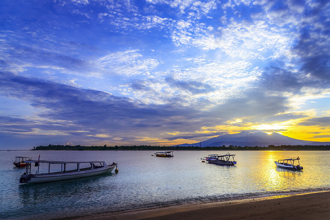 Sunrise In Gili Trawangan, An Island Located In Between Bali And Lombok Island; Gili Trawangan, Indonesia