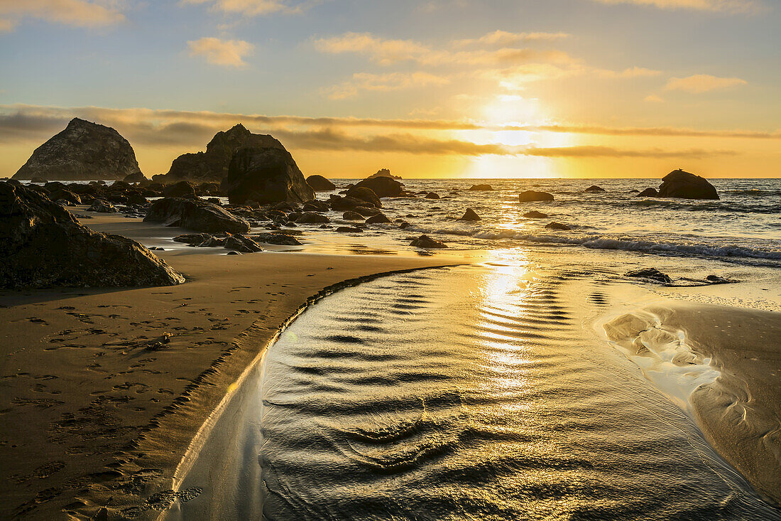 False Klamath Cove Beach, Redwood National And State Parks; California, United States Of America