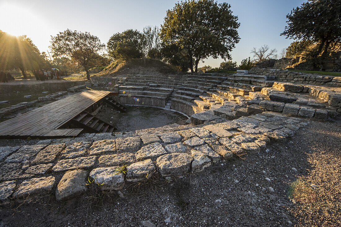 Odeon und Bouleuterion, archäologische Stätte von Troja; Canakkale, Türkei