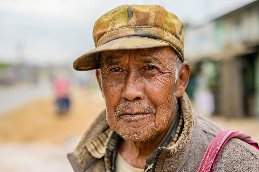 Burmese man with hat; Taungyii, Shan State, Myanmar