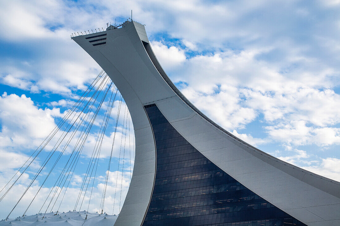 Inclined tower of Montreal Olympic Stadium; Montreal, Quebec, Canada