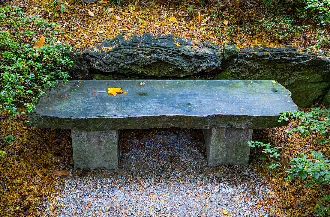 Steinbank, VanDusen Gardens; Vancouver, British Columbia, Kanada