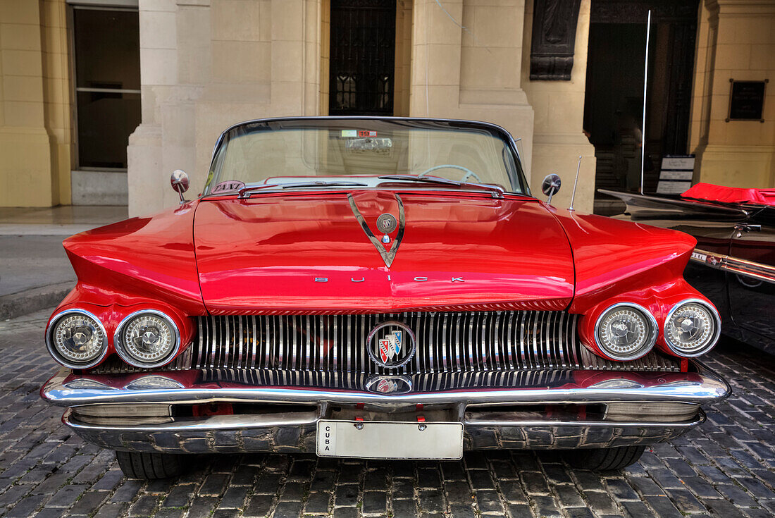 Classic old car, Old Town, Unesco World Heritage Site; Havana, Cuba
